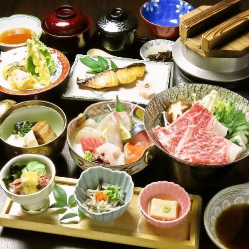 【季節の会席】特別な日や接待に☆季節の揚げ物・小鍋で旬を味わいながら全8品☆7700円(税込)