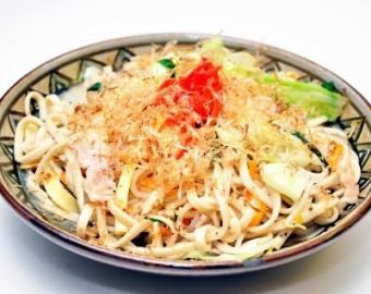 Okinawa fried noodles or sauce fried noodles