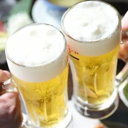 生ビール付き飲み放題あり!単品でも