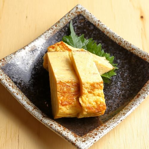 Sweet omelet at a sushi restaurant