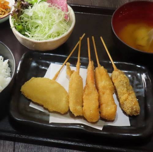 串カツ定食