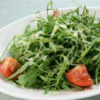 Arugula salad with lots of Parmesan