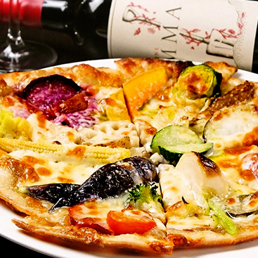 《Popular dinner》 [15 kinds of vegetable pizza courses with 6 dishes including sangria and 2 hours of all-you-can-drink]