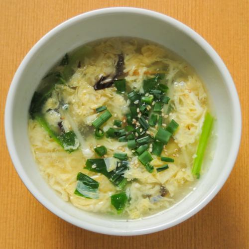 野菜玉子スープ/担々スープ/ワンタンスープ