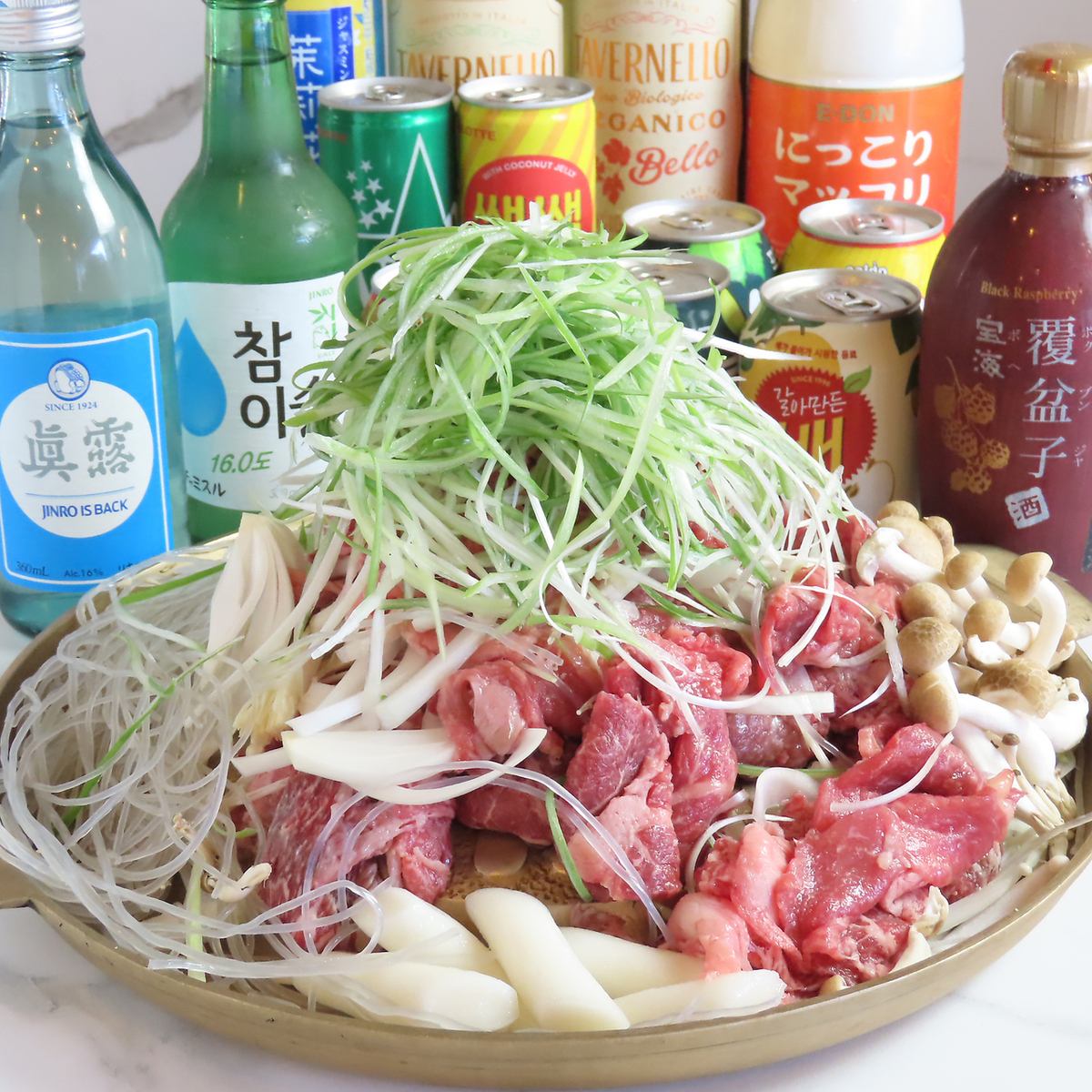 飲み放題付でコスパよく韓国料理をたのしめます♪