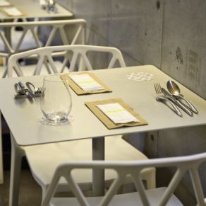 Table seating for two is available.Perfect for a meal with friends or a date.