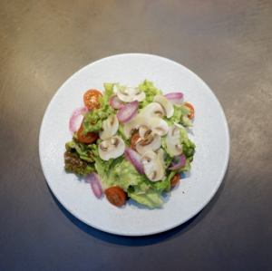 Colorful green salad