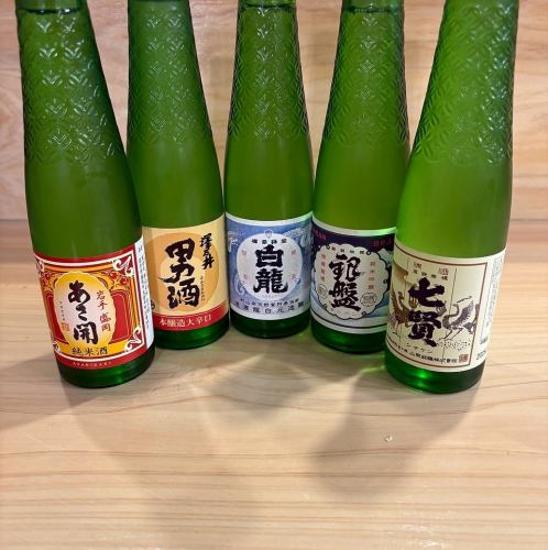 A selection of fine sake from across Japan and a variety of drinks