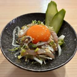Horse mackerel yukke