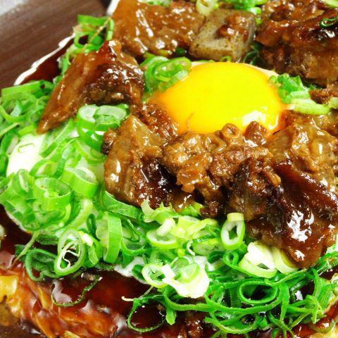 Popular in the media! Including the famous green onion okonomiyaki, the fluffy okonomiyaki that is proud of okonomiyaki ♪