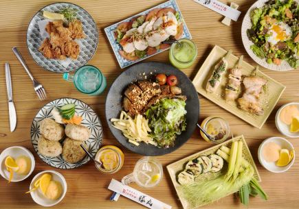 카츠 마루 명물 가득! 2 시간 음료 무제한 코스 (5,000 엔)