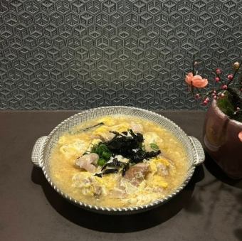 国産親鶏の卵とじ