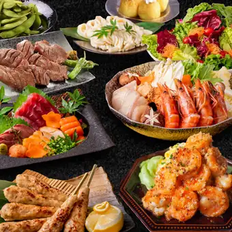 十月【3小时畅饮（含生啤）】海鲜火锅×仙台牛舌♪ 九道菜高级套餐 ¥6000 → ¥5000