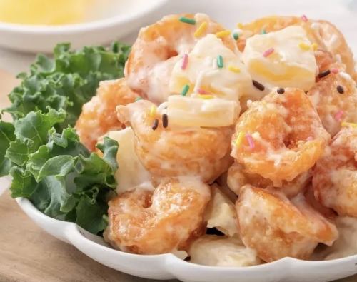 Taiwanese style pineapple shrimp mayo