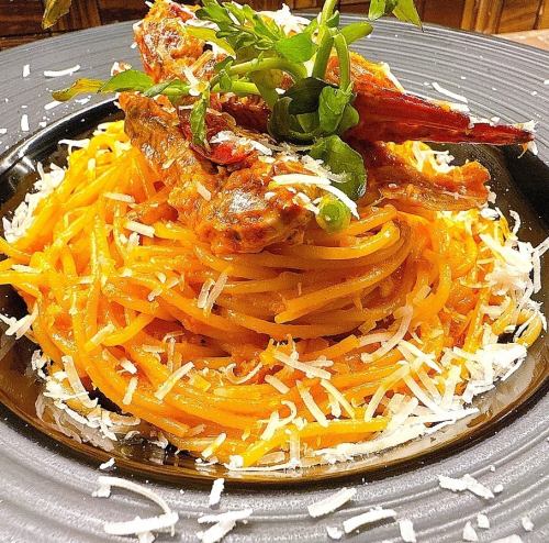 渡り蟹のトマトソース