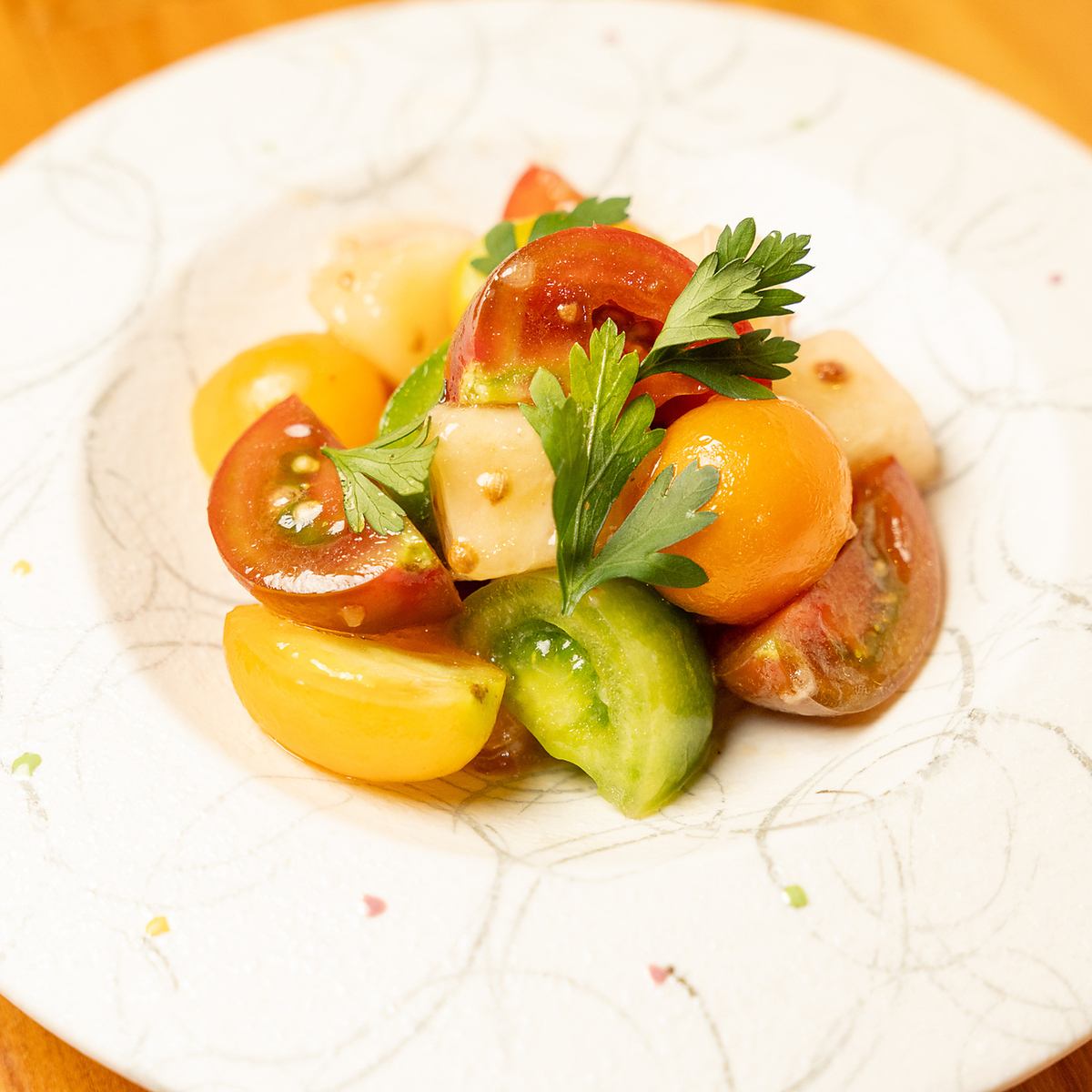 味にも見た目にもこだわったお料理です。