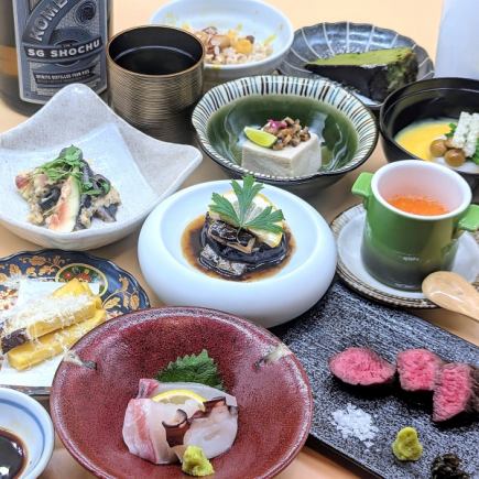 sara博多小皿コース~ 刺身から肉料理、ご飯もの、デザートまで揃うスタンダードコース~