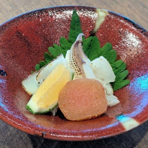 やりいか下足炙り かぼす明太