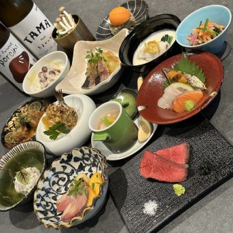 sara博多小皿コース~ 刺身から肉料理、ご飯もの、デザートまで揃うスタンダードコース~