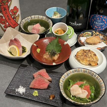 sara博多小皿 ≪ショート≫コース　～気軽に楽しめるコース！追加アラカルトで～　