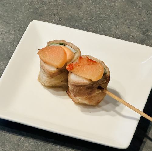 ≪博多野菜巻き串≫長芋 大葉めんたいクリーム