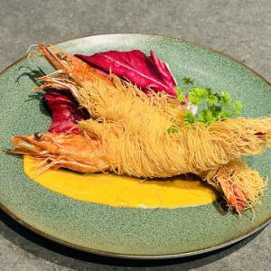 海老のカダイフ揚げアメリケーヌソース