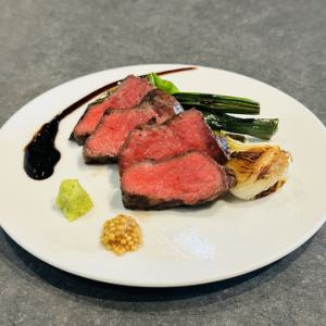 黒毛和牛 グリエ クレソンと白味噌ソース