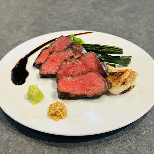 黒毛和牛 グリエ クレソンと白味噌ソース