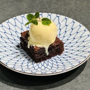 ホットチョコレートブラウニー マスカルポーネアイスクリーム
