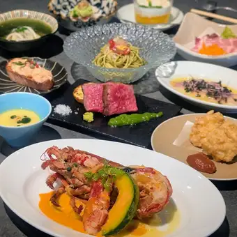 ≪7～8月 グループ創業20周年プラン≫ オマール海老付きPremium course 10000円→8000円 飲放付