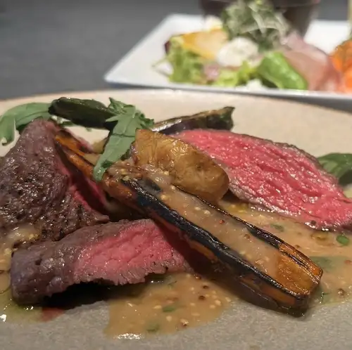 【Carne -お肉-　ランチ】オーストラリア産　牛の炭火焼き　マスタードソース
