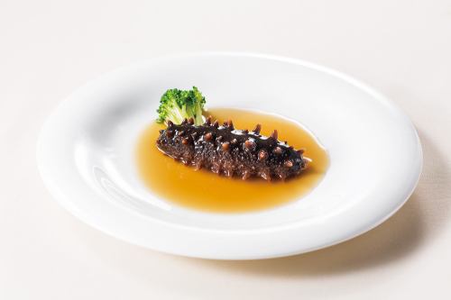 Sea cucumber stewed in soy sauce