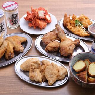 【3H生ビール付！35種飲み放題付】秘伝のタレ漬けザンギ2種＆おでん3種盛り等8品4,000円コース