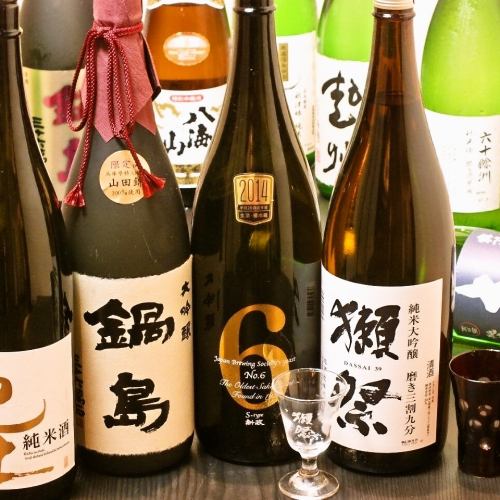 A wide variety of liquors are also attractive! Many rare brands such as Nabeshima are also available!