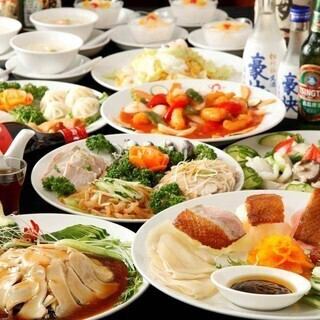 【2.5時間飲み放題付き10000円コース】タラバ蟹・アワビXO醤炒め・北京ダック・フカヒレ姿煮など