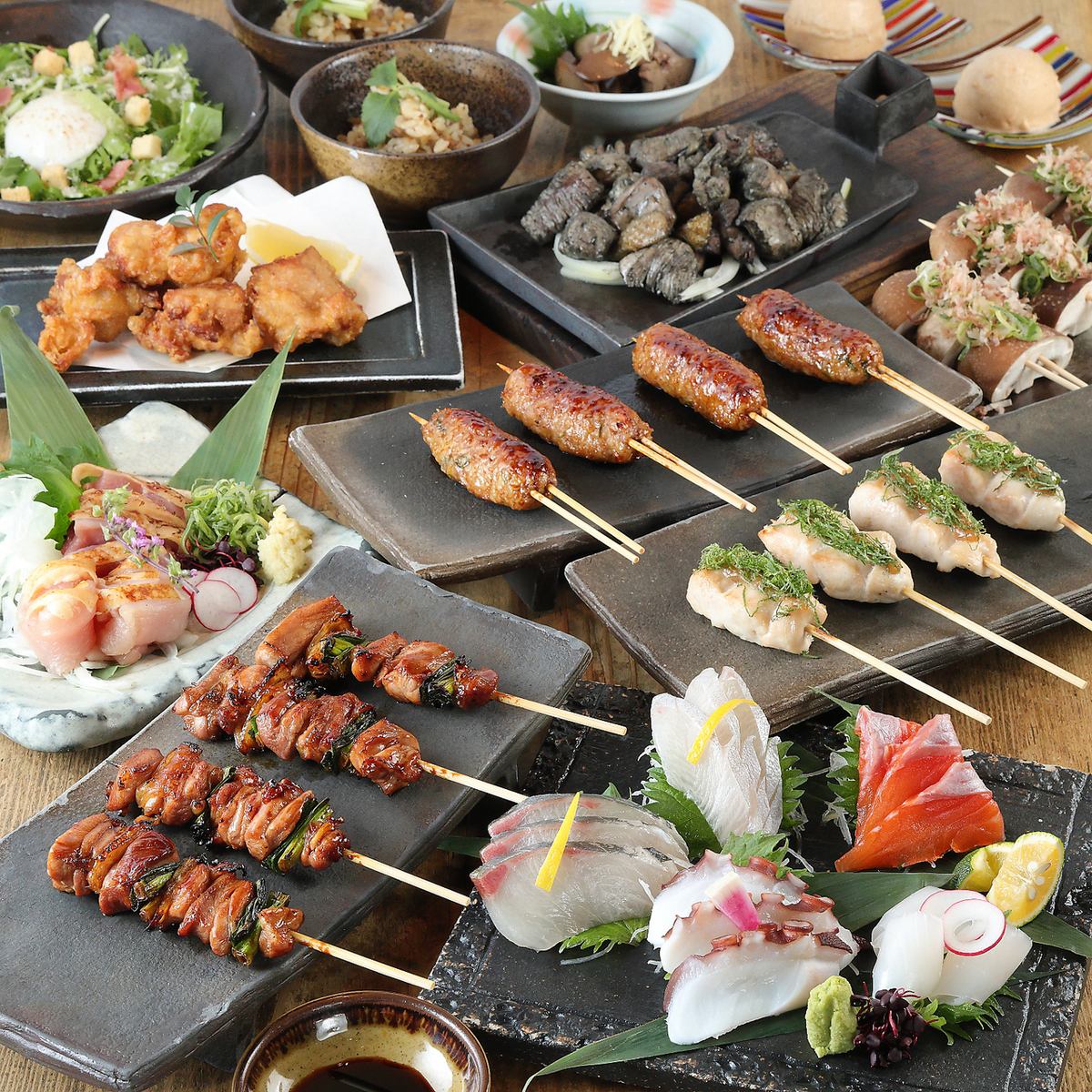 絶品地鶏と海鮮料理と豊富なドリンクと合わせてご提供♪宴会は権兵衛で☆
