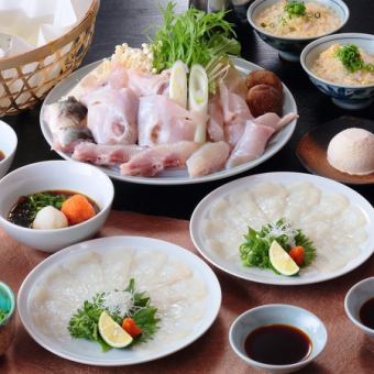 [Daiten/Chiraku Course] Enjoy fugu at a great value with 5 dishes including sashimi, tetchiri, and porridge