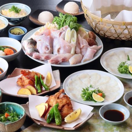 [Daiten Chikyu Course] A total of 6 classic fugu dishes including sashimi, tetchiri, and fried fugu