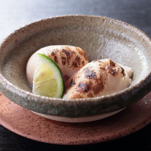 Grilled Shirako [grilled with salt]