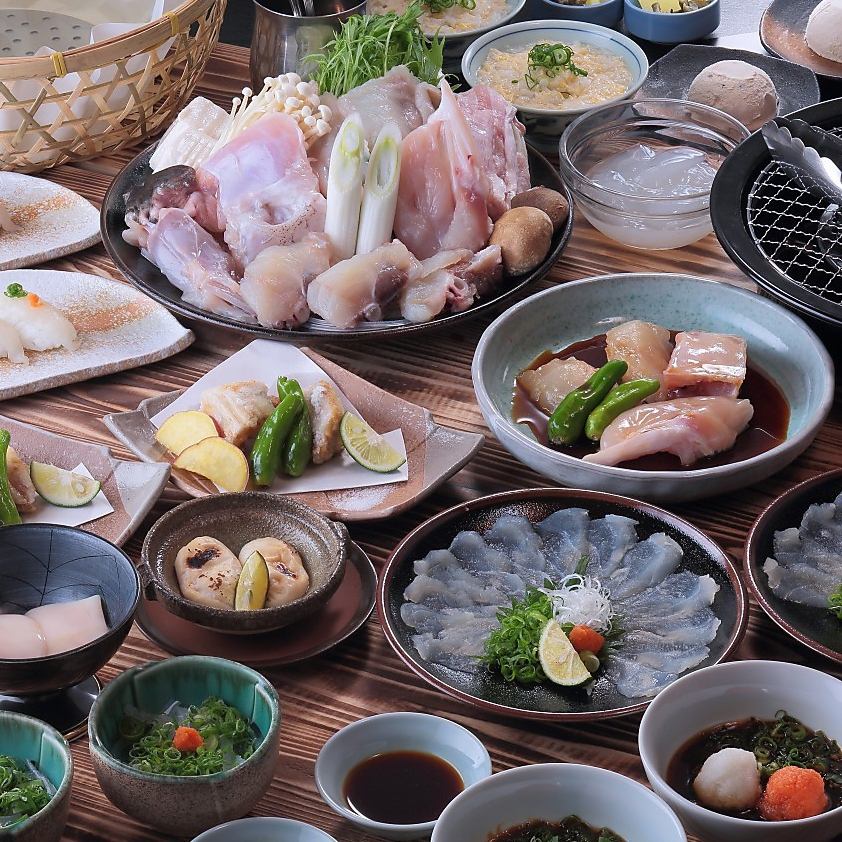 Enjoy luxurious fugu... A course that includes fugu dishes such as tetsuna and tetchiri!