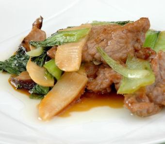 Stir-fried Hidakami beef and green vegetables (medium/small size)