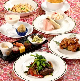 季节套餐【榉树】◆奢华！！尽享正宗中国料理◆ 7道菜，仅需6000日元