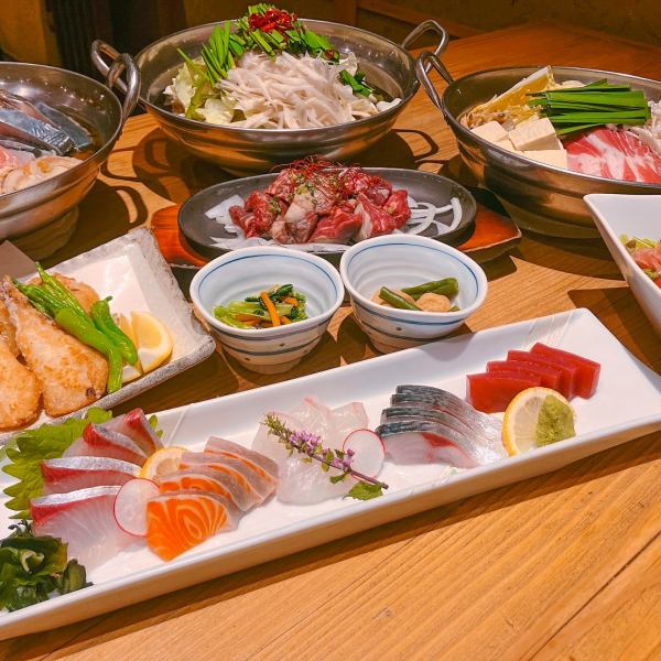 博多名物もつ鍋や糸島産豚ロースなど極上の和食コースをご堪能あれ◎2時間飲み放題付き4000円(税込)～