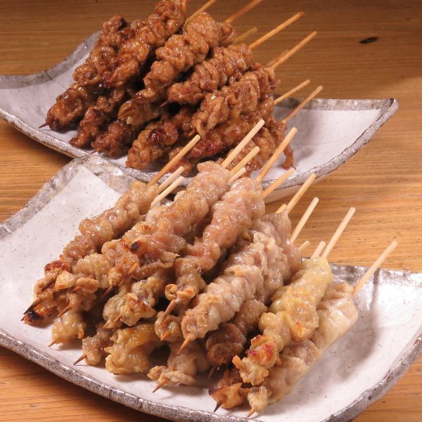 よかたい名物！【よかたいとり皮】!!!タレor塩で選べてお酒との相性抜群！1本から注文可能です◎