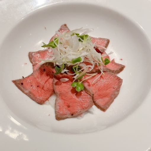 【2H飲み放題付】博多和牛ローストビーフ等　◆全8品5000円(税込)