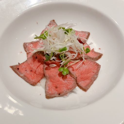 【2H飲み放題付】博多和牛ローストビーフ等 ◆全8品5000円(税込)