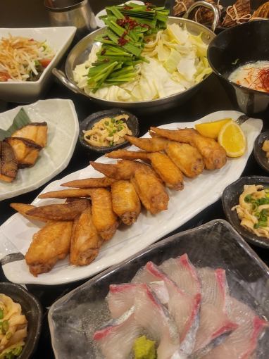 《お手軽よかたいもつ鍋コース》【2H飲み放題付】博多4,000円コース◆全8品4,000円(税込み)