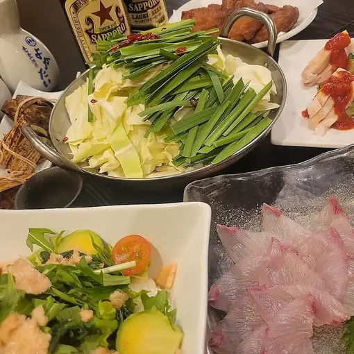 夏限定!瓶ビールも入った2H飲み放題込《よかたいお手軽》鍋付博多コース◆全8品4000円(税込)