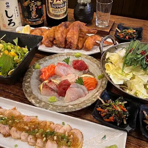 夏限定!瓶ビールも入った2H飲み放題込《よかたいおすすめ》鍋付博多コース◆全8品4500円(税込)