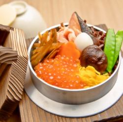 Crab and salmon roe rice pot set